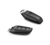 Audi Blende per Chiave Auto, Magnetgrau con Anelli Audi, Kit di Montaggio in Due Pezzi