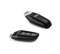 Audi Blende per Chiave, Mythosschwarz con Anelli Audi, Due Pezzi, Accessorio Originale per Chiave Auto