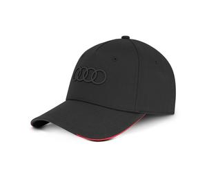 Audi Cappellino Baseball Nero Regolabile Logo Anelli 3D | 3132402630