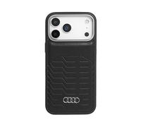 Custodia Per iPhone 17 Pro Max Audi GT MagSafe In Pelle Sintetica Nera Con Logo