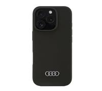 Audi Custodia in silicone per iPhone 16 Pro 6.3", nero AU-LSRIP16P-Q3/D1-BK