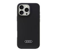 Audi Custodia in silicone per iPhone 16 Pro Max 6.9", nero AU-LSRIP16PM-Q3/D1-BK
