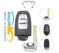 ✅ AUDI GUSCIO SCOCCA CHIAVE TELECOMANDO PER AUDI A4 Q3 Q5 3 TASTI CON LOGO -