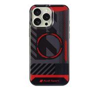 Audi IML AUS-IMLMIP16PM-RSQ/D2-BK - Custodia sportiva per iPhone 16 Pro Max 6.9", colore: Nero