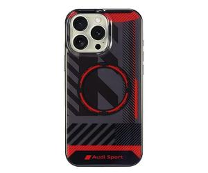 Audi IML AUS-IMLMIP16PM-RSQ/D2-BK - Custodia sportiva per iPhone 16 Pro Max 6.9", colore: Nero