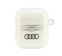 Audi IML Geometric Pattern AirPods 1/2, Cover weiß/white AU-IMLAP-A6/D3-WE