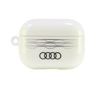Audi IML Geometric Pattern AirPods Pro 2 Hülle weiß AU-IMLAPP2-A6/D3-WE
