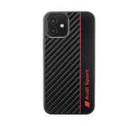 Audi PUPCIP11-R8/D1-BK - Custodia rigida in fibra di carbonio per iPhone 11 / Xr 6.1", colore: Nero