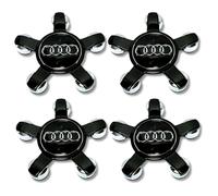 Audi Lega Calotta Centrale Ruota Mozzo x4 Nero 135mm A1 A3 A5 A7 Q1 Q5 Tt R8