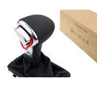 Audi - Pomello del Cambio Originale A4 8K A5 8T RS4 S4 S5, Linea S, Q5 8R con Cambio Automatico S-Tronic, Pelle, Inserto in Alluminio, Nero/Titanio
