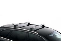 Audi Portapacchi Base per Auto con Barre Portatutto, Compatibile con Veicoli con Barre Longitudinali, Acciaio Rivestito e Plastica, Sistema Antifurto