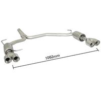 Audi Posteriore inox sdoppiato con terminali rotondi 2 / 2x80 mm Sport Line