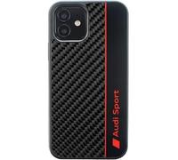 Audi PUPCIP11-R8/D1-BK - Custodia rigida in fibra di carbonio per iPhone 11 / Xr 6.1", colore: Nero