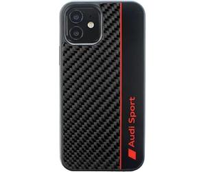 Audi PUPCIP11-R8/D1-BK - Custodia rigida in fibra di carbonio per iPhone 11 / Xr 6.1", colore: Nero