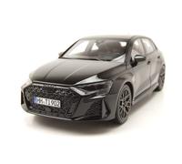 MODELLINO AUTO STATICO NOREV AUDI A3 RS3 2025 NERO MODELLISMO SCALA 1/18