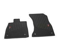 Audi Tappetini Premium All-Weather, TPE con 20% Riciclato, per Audi SQ5 (GU) dal 2025, con Logo S, Nero, Set Anteriore