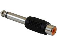 Audibax Adattatore da jack mono maschio a RCA femmina da 6,3 mm - Adattatore di collegamento via cavo - Convertitore per cuffie, altoparlanti, amplificatore, mixer audio