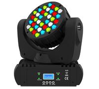 Audibax Arizona One - Testa Mobile per Discoteca - Faretto Mobile Professionale - Luce LED Massive Power 36x3W - Sincronizzazione Musica - modalità Automatica - Connessione DMX con 9 o 16 Canali