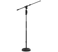Audibax Base 10E - Supporto per Microfono da Pavimento - Supporto con Base Rotonda - Altezza Regolabile con Easy Block da 85 a 147 cm - Supporto a Braccio Durevole con Base Solida