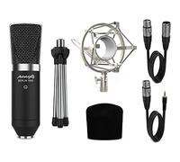 Audibax Berlin 1800 Silver - Microfono a Condensatore da Studio - Risposta in Frequenza 20 Hz/20 KHz - Microfono Professionale con Schema Polare Cardioide - Diaframma Largo - Colore Argento