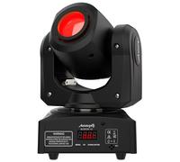 Audibax Boston 10 - Testa Mobile per Discoteca - Luci LED DJ - Focus Mobile Professionale - Ha 1 Luce Bianca da 10W e 7 Colori - Ha 7 GOBO Fissi con Spot - Disco Flash