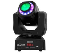 Audibax Boston 60 - Testa Mobile per Discoteca con Anello LED - Luci LED DJ - Faretto Mobile Professionale - Ha 1 Luce da 60W e un Anello LED Colorato - Disco Flash