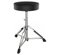 Audibax DT10 - Sgabello per Batteria - Altezza Regolabile - Sedile Imbottito per Batteria - Forma a Treppiede con Gambe Antiscivolo - Seduta Circolare in Pelle Sintetica