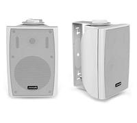 Audibax Elipse 6 Bianco - Diffusori Passivi da Scaffale HiFi - Coppia di Altoparlanti Stereo a 2 Vie - potenza Continua di 40W - Montaggio a Parete Incluso - Altoparlanti con Woofer da 6,5"