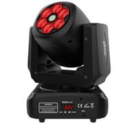 Audibax Iowa 90 LA - Testa Mobile per Disco Wash - Faretto Mobile Professionale - 6 Luci LED 15W con 4 in 1 RGBW e Puntatore Luce - Sincronizzazione con Musica - Connessione DMX con 9 o 14 Canali