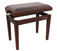 Audibax KB600 Walnut - Sgabello per Pianoforte o Tastiera - Panca per Pianoforte Pieghevole e Resistente - Altezza Regolabile da 47,5 a 56,5 cm - Sgabello per Tastiera Imbottito - Realizzato in Legno
