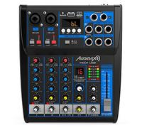 Audibax MG04 USB - Console di Missaggio Audio - Mixer Audio a 4 Canali - Interfaccia USB per Lettore e Registratore - Connessione Bluetooth e MP3 - Multieffetto DSP - Alimentazione Phantom 48 V