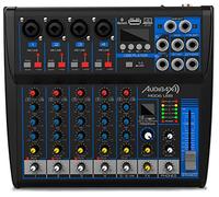Audibax MG06 USB - Console di Missaggio audio - Mixer audio a 6 canali - Interfaccia USB per lettore e registratore - Connessione Bluetooth e MP3 - Multieffetto DSP - Alimentazione Phantom 48 V