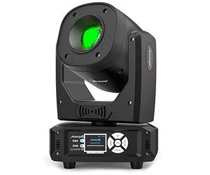Audibax Monster 90 - Testa Mobile per Discoteca - Faretto Mobile Professionale - Luce LED da 80W - Dotato di una Ruota Gobo e di una di Colori - Proiezione Rapida con Rotazione Orizzontale e Verticale