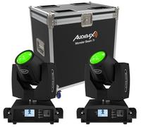 Audibax Mostro 7R fascio, Kit Testa di 2 Luci LED Mobile, Lampada da 230W OSRAM Sirius, Visuale Esperienza Favolosa, Potenza mostruosa, Raggio del fascio o Wash