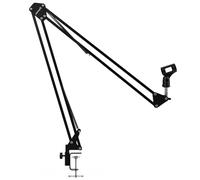 Audibax MTS-10 - Supporto per Microfono da Tavolo - Supporto da Tavolo con Braccio Articolato - Installazione Diretta sul Tavolo - Supporto Stabile e Robusto - Include Clip per Microfono