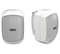 Audibax Ovo 4 Bianco - Diffusori Passivi da Scaffale HiFi Speaker - IP65 - Coppia di Altoparlanti da 20W di Potenza Continua in Linea 100V - Montaggio a Parete Incluso - Altoparlanti con Woofer da 4"