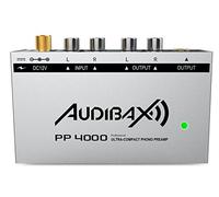 Audibax PP4000 Silver - Preamplificatore Fono RIAA per Giradischi - Interruttore ON/OFF - Adattatore di Alimentazione da 12 V DC - Preamplificatore Audio Stereo Hi-Fi per Giradischi - Connettore RCA