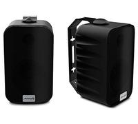 Audibax PR-42T Nero - Diffusori Passivi da Scaffale HiFi - Coppia di Altoparlanti Stereo a 2 Vie - Rinforzo 75W - Montaggio a Parete Incluso - Altoparlanti con Woofer da 4"