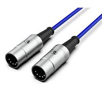 Audibax Pro Cavo Midi Professionale - Segnale Ultrapuro e Preciso - Rivestimento in PVC - Massimo Isolamento - Lunghezza 1,5 Metri - Contatti Connettore Placcati Argento - 5 Pin - Colore Blu