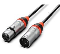 Audibax Pro Cavo XLR maschio a XLR femmina - Lunghezza 20 metri - Connettori OFC ad alta trasmissione del segnale - Rivestito in PVC - Isolamento massimo - Diametro 6 mm - Colore nero