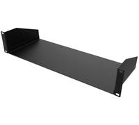 Audibax Pro Rack Shelf 2U - Ripiano 2U per Rack da 19 Pollici - Ripiano Profondo 150 mm - Armadio Rack per Server con Vassoio Fisso - Realizzato in Acciaio - Capacità 15 kg