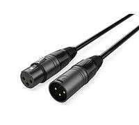 Audibax Silver Black Cavo XLR Maschio a XLR Femmina - Lunghezza 1,5 Metri - Connettori OFC con Alta Trasmissione del Segnale - Rivestito in PVC - Massimo Isolamento - Diametro 6 mm - Colore Nero