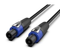 Audibax Silver Cavo Speakon to Speakon - Connettori Speakon di qualità - Lunghezza 10 metri - Numero di pin 1 - Rivestimento in PVC ad alta resistenza - Isolamento massimo - Diametro 6 mm