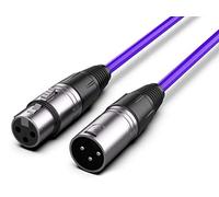 Audibax Silver Cavo XLR Maschio a XLR Femmina - Lunghezza 30 Metri - Connettori OFC ad Alta Trasmissione del Segnale - Rivestito in PVC - Massimo Isolamento - Diametro 6 mm - Colore Viola