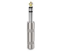 Audibax Silver Jack bilanciato - Connettore Jack bilanciato Placcato Oro 24k - Jack Audio da 6,35 mm - Realizzato in Metallo Solido - Alta conduttività e Basso Rumore