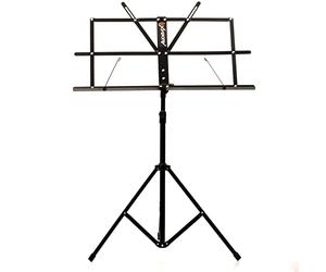 Audibax SP1 - Leggio per Orchestra - Leggio Pieghevole per Spartiti - Leggio Regolabile in Altezza - Include Clip per Spartiti - Altezza Regolabile da 64 a 127 cm - Realizzato in Acciaio