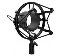 Audibax Spider Black - Shock Mount per Microfono - Spider Antivibrazione a Sospensione per Microfoni da Studio - Clip con Staffa di Montaggio da 46 a 48 mm di Diametro - Colore Nero