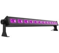 Audibax UV BAR 36W - Barra Luminosa a LED Ultravioletti - Lampada a Luce Nera - Barra UV con Interruttore ON/OFF - 12 luci LED da 3W - Riflettore a Parabola
