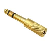 Audio adapter - 1/4 to 1/8 headphone jack adapter, Gold plated metal audio plug | 6,35 mm Stereo Socket maschio a 3,5 mm Jackk Stereoo Plug Femmina | Stereo Jack Converter for Headphone