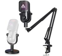 Audio Array AM-C47 RGB USB Condensatore Mic Kit | Cancellazione del rumore AI, qualità da studio 192kHz/24Bit, controlli touch, monitoraggio delle cuffie | Podcasting, YouTube, giochi e streaming |